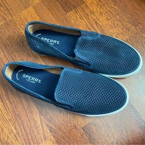 Sperry Women’s Perforated Navy Loafers